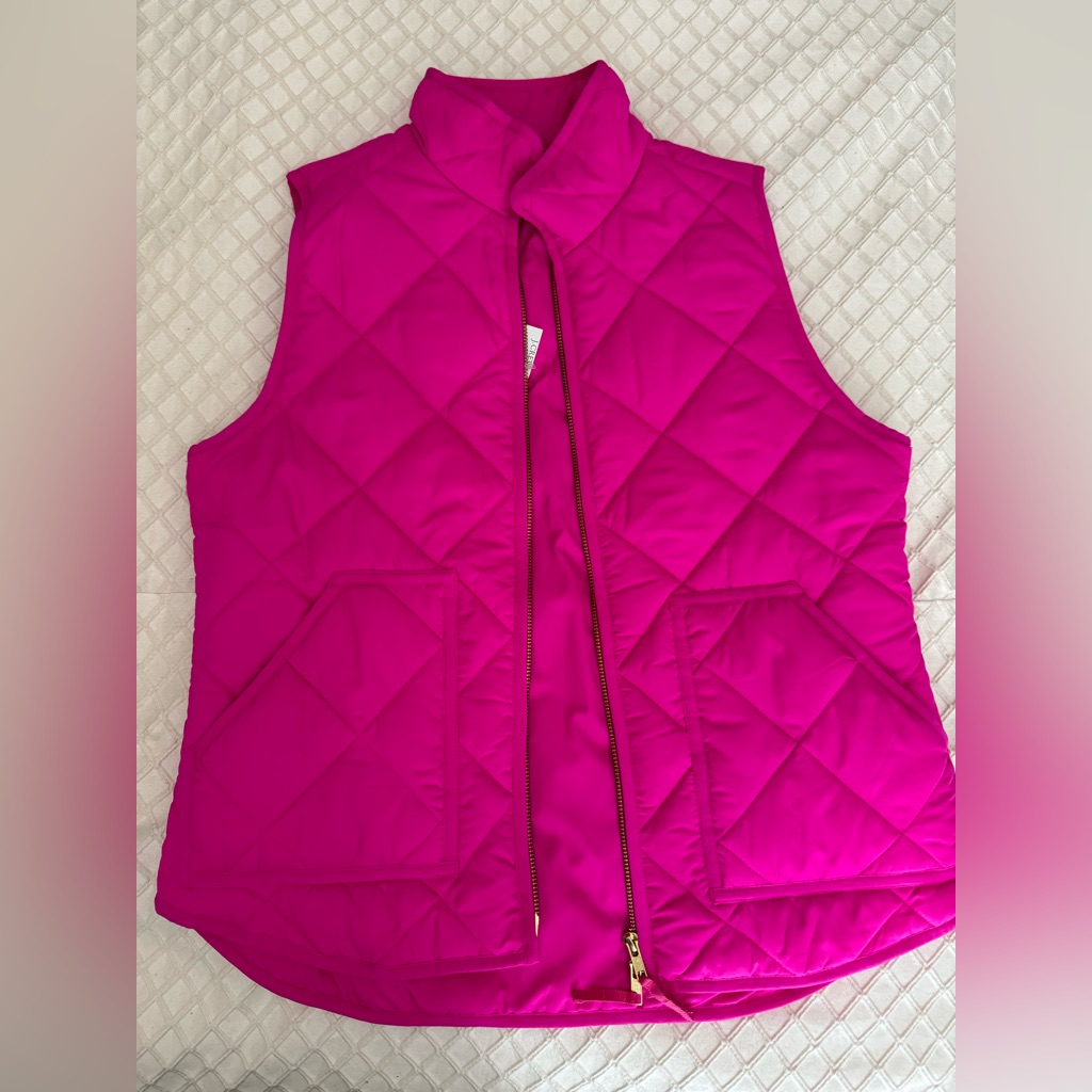 J. Crew Factory Pink Quilted Vest